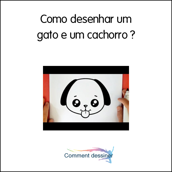 Como desenhar um gato e um cachorro